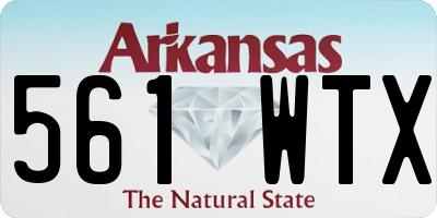 AR license plate 561WTX