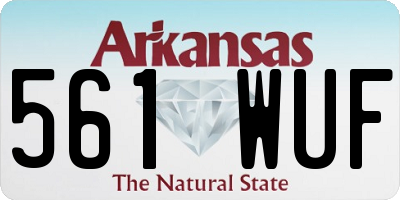 AR license plate 561WUF