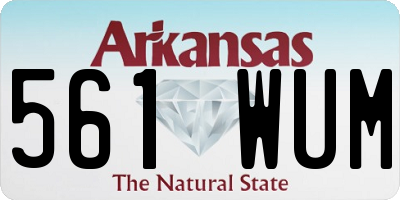 AR license plate 561WUM