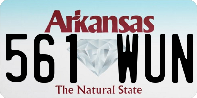 AR license plate 561WUN