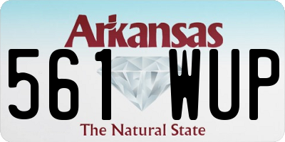 AR license plate 561WUP