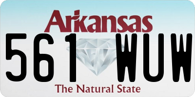 AR license plate 561WUW