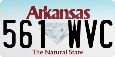 AR license plate 561WVC