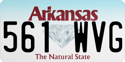 AR license plate 561WVG