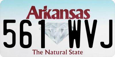 AR license plate 561WVJ