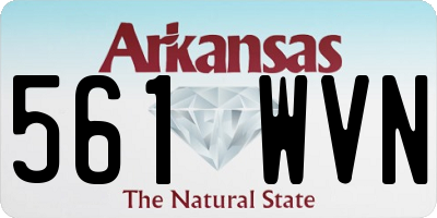 AR license plate 561WVN