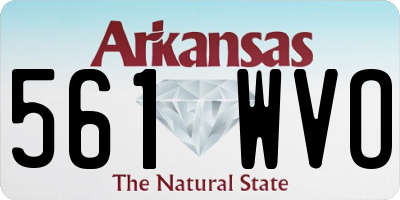 AR license plate 561WVO