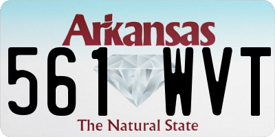 AR license plate 561WVT