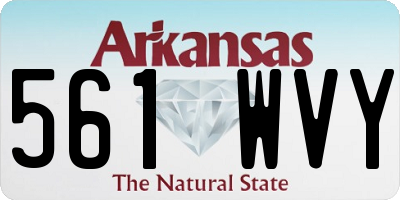 AR license plate 561WVY