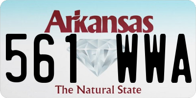 AR license plate 561WWA