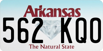 AR license plate 562KQO