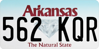 AR license plate 562KQR
