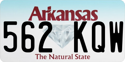 AR license plate 562KQW