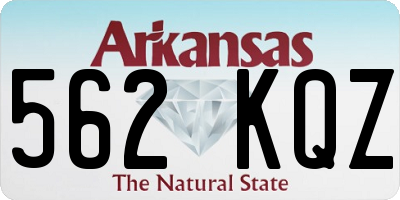 AR license plate 562KQZ