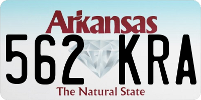 AR license plate 562KRA