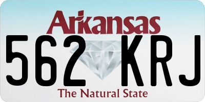 AR license plate 562KRJ