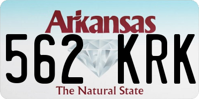 AR license plate 562KRK