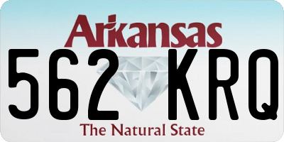 AR license plate 562KRQ