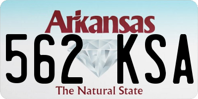AR license plate 562KSA