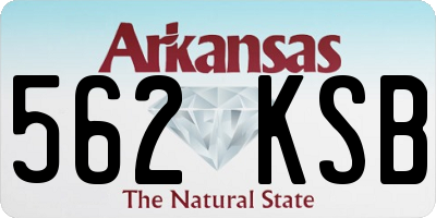 AR license plate 562KSB