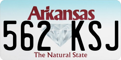 AR license plate 562KSJ