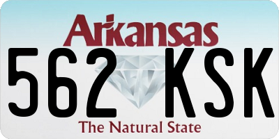 AR license plate 562KSK
