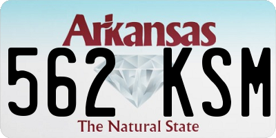 AR license plate 562KSM