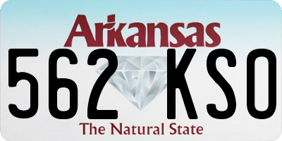 AR license plate 562KSO