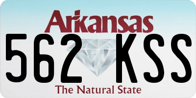 AR license plate 562KSS