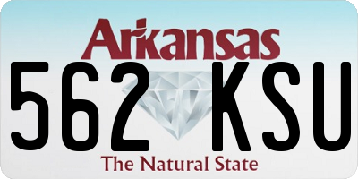 AR license plate 562KSU