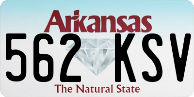 AR license plate 562KSV
