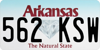 AR license plate 562KSW