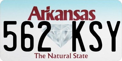 AR license plate 562KSY