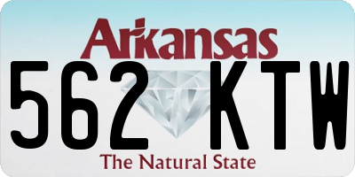 AR license plate 562KTW