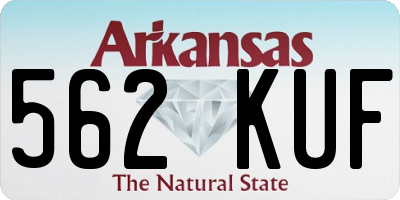 AR license plate 562KUF