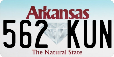 AR license plate 562KUN