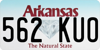 AR license plate 562KUO