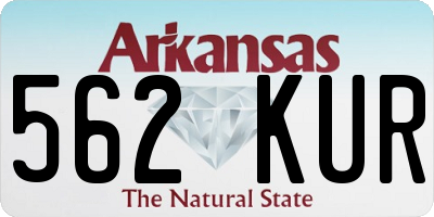 AR license plate 562KUR