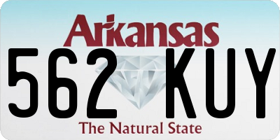 AR license plate 562KUY