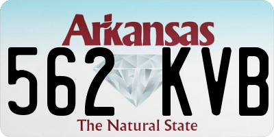 AR license plate 562KVB