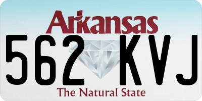 AR license plate 562KVJ