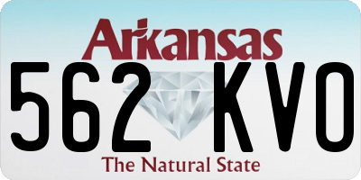 AR license plate 562KVO