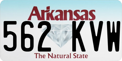 AR license plate 562KVW