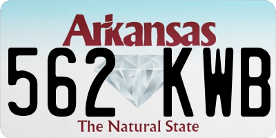AR license plate 562KWB