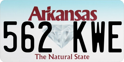 AR license plate 562KWE