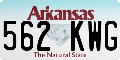 AR license plate 562KWG