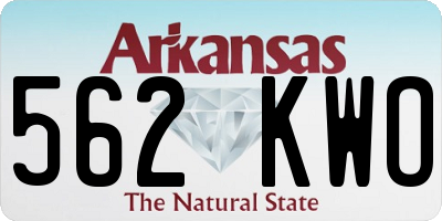 AR license plate 562KWO