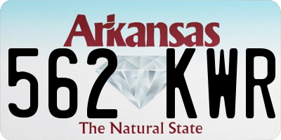 AR license plate 562KWR