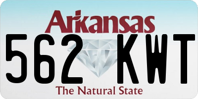 AR license plate 562KWT