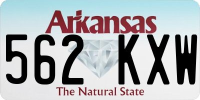 AR license plate 562KXW